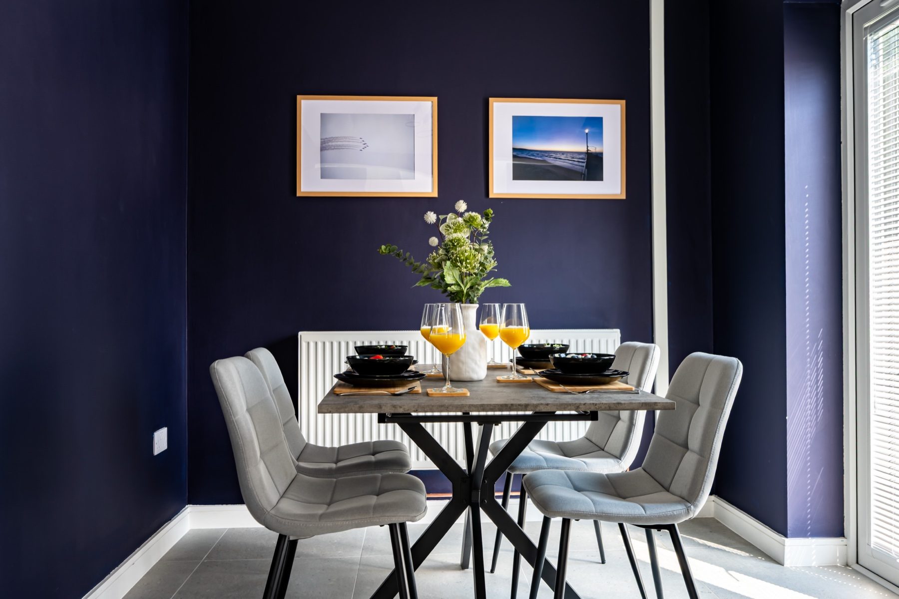 Lord Lodge dining table set for guests