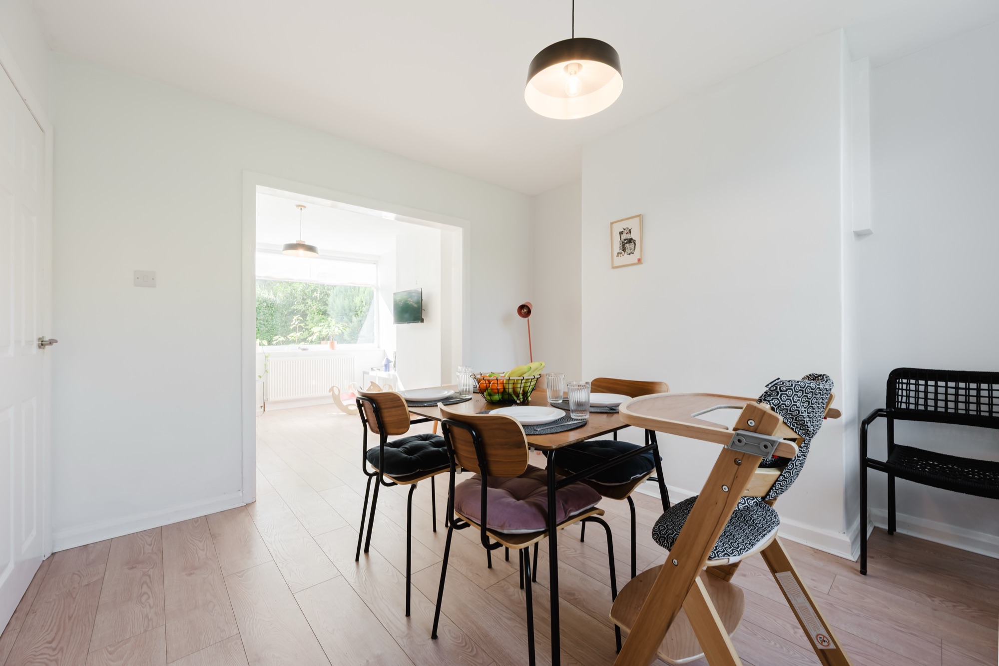 Parkland Place dining area with high chair
